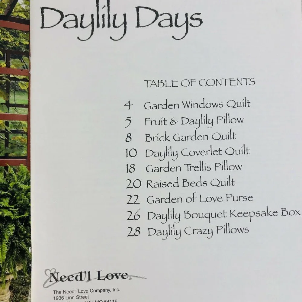 Daylily Days Need’l Love Patterns‎ Quilts Wool Appliqué Punchneedle Booklet